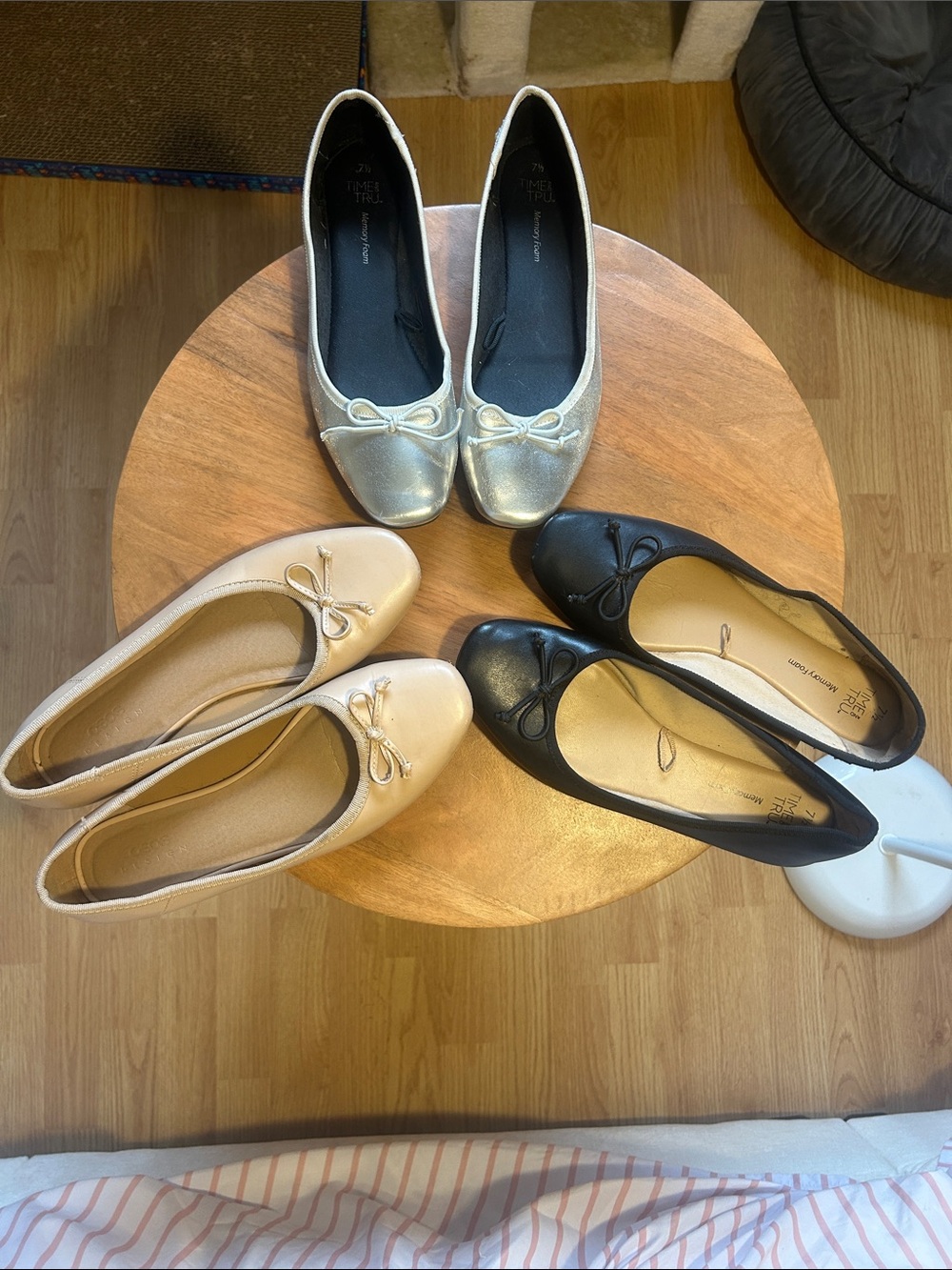 Ballet Flat Bundle - Black, Silver, Cream